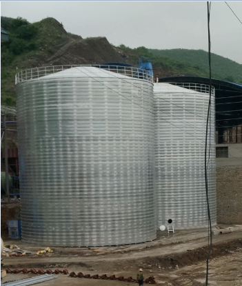 鹤城粮食钢板仓的安装全过程不用热焊接